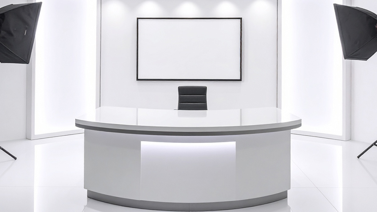 テレビスタジオのイラストです。